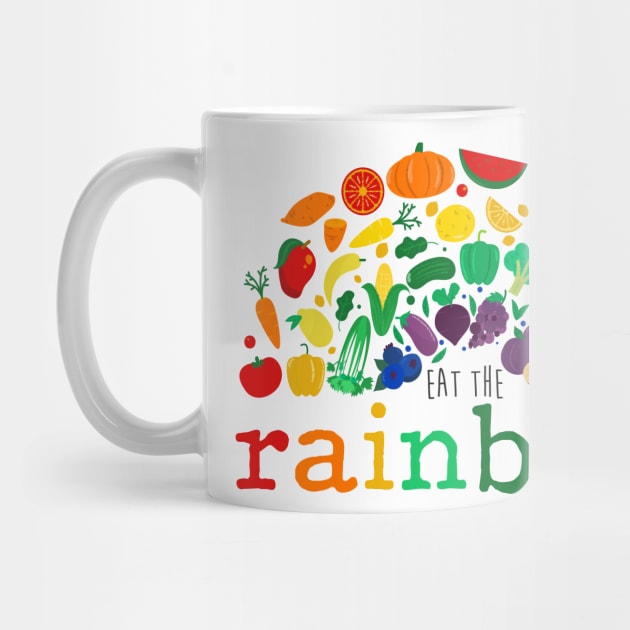 Eat the Rainbow - Vegetable, Vegan, Vegetarian, Plant Based Diet by KellyDesignCompany